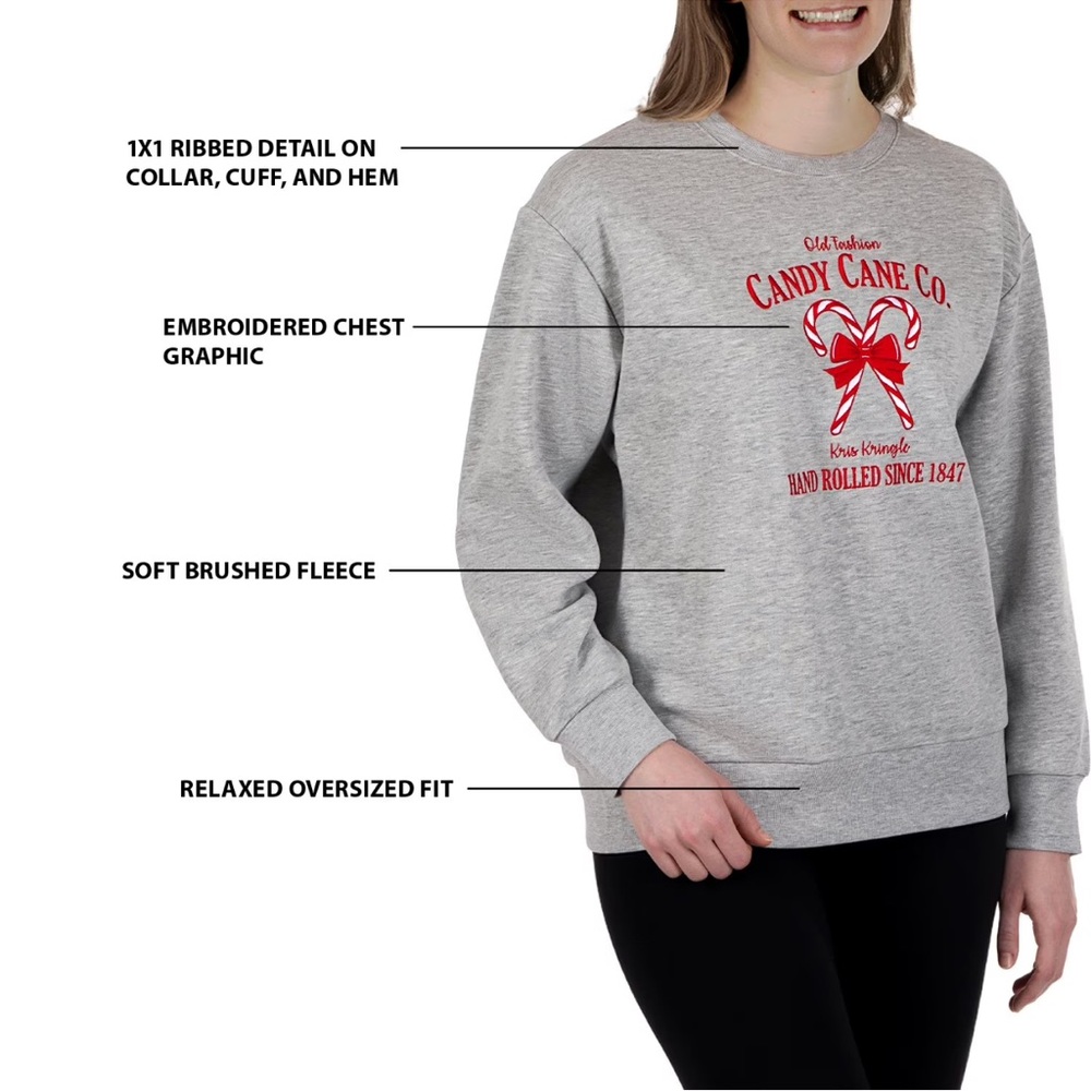 NWOT State of Mind Women's Pullover Cozy Warm Holiday Sweatshirt - Picture 2 of 7